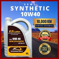 EZLUBE 10W40 4L Semi Synthetic SN Engine Oil Car Lubricant 10w-40 Minyak Hitam Kereta Proton Perodua