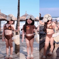 [Original Type 1] 2-Piece Bikini Set for Girls - HelloKitty Brown Swimsuit Set New 2026 - Beach Biki