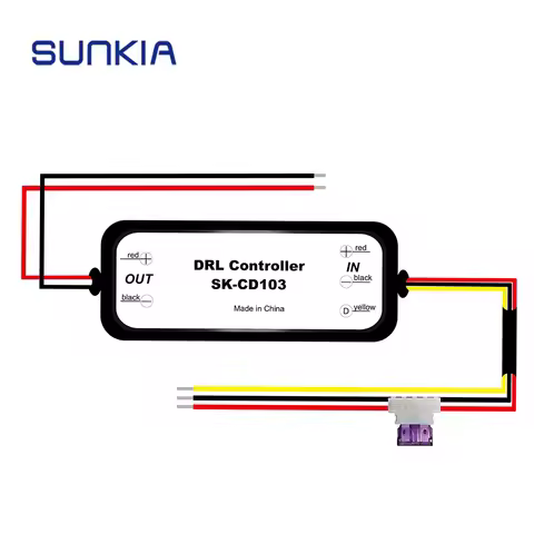 DRL Controller Daytime Running Light Relay Harness Threshold 13.1V Fog Light CD0103 CD0105 Auto Car 