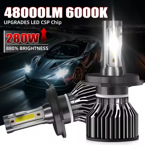 2PCS H4 H7 LED 48000LM CSP Car Headlight H1 H8 H9 H11 H13 LED Bulb H3 9005 HB3 9006 HB4 9004 9007 H1