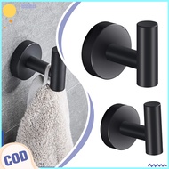 2Pcs Towel Hooks Bathroom Coat Hook Wall Mounted Towel Hook for Bedroom Kitchen Hotel Office Robe Ho