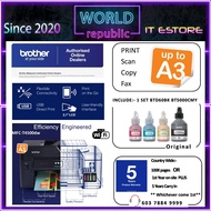 Brother Wireless Printer MFC-T4500DW Refill Ink Tank A3 Print Scan Copy Fax Wifi BTD60bk BT5000C BT5