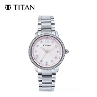 Titan Women's Purple Swarovski Crystal Silver Watch 9854SM01