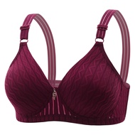 Wireless Bra Women Full Cup 36-44 Cup B Striped Adjustable Strap Bra Baju Dalam Wanita Tanpa Besi