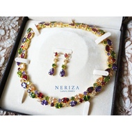 Neriza Jewelry/ชุดเครื่องประดับเพชรสังเคราะห์ ประกายไฟเทียบเท่าเพชรแท้ จัดส่งฟรีNZC015