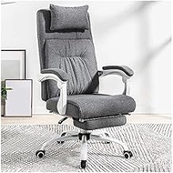 Video Game Chairs Office Computer Chair, Boss Chair Ergonomic Chair Recliner Gaming Chair Home Swivel Chair Desk Business-grey (Size : Grey)