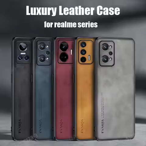 Luxury Sheepskin Leather Case For Oppo Realme Gt Neo 2 3t 3 5 Se C21y C31 C33 C35 C55 C53 Master Ret
