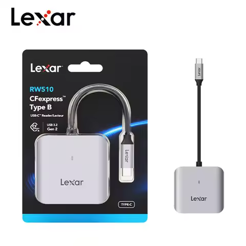 Lexar RW510 CFexpress Type B Card Reader USB3.2 Gen2 10Gbps Built-in Type-C Cable Portable Card Read