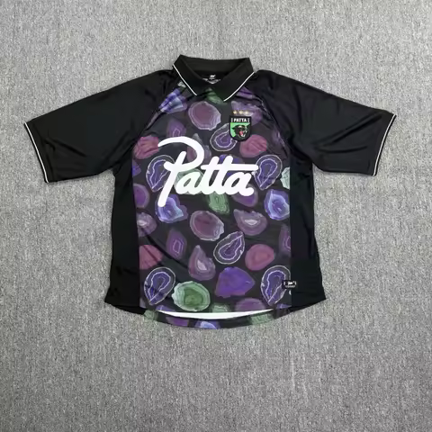 Good Quality PATTA Long Sleeved Number 24 Soccer Suit Football Trend T Shirt Men Women Tee Tops Vint