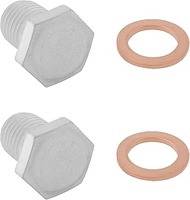 2Pcs Car Oil Sump Pan Drain Plug Engine Oil Pan Drain Screw with Gasket 11131273093 Compatible with 