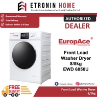 EuropAce 8/5 KG Front Load Washer Dryer EWD 6850U