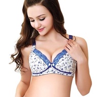 ADJUSTABLE MATERNITY BREASTFEEDING NURSING BRA (BLUE BEGONIA)