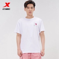 Xtep men s short-sleeved 2023 summer official flagship sports men s clothing breathable cotton men s casual all-match sh