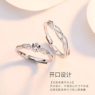 Eternal Love 999 Sterling Silver Temperament Niche Design Versatile Ring Couple Style Valentine's Da