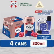 1664 Rosé Beer Can Premium Wheat Beer 4.5% Alcohol (320ml x 4)