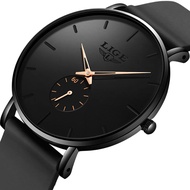 LIGE Jam Tangan Pria Sport Fashion Baru Mewah Anti Air Sederhana Ultra Tipis Jam Tangan Pria Kuarsa
