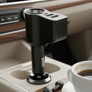 30W Car Power Adapter, 4 Ports, Dual USB + PD, Quick Charging for iPhone/Huawei/iPad