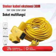 [PREMIUM CABLE] 10M/20M/30M Socket Extension Cord Extra-long Plug-in long Electrical Strip with long