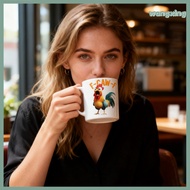[WX] F-Caw-F Rooster Mug Ceramic Coffee Mug 400ml Hidden Message Tea Cup Sarcastic Gift for Tea And 