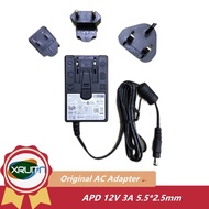 New Genuine 12V 3A 36W WA-36A12 AC Adapter For APD 12V 2.5A Power Supply Charger 5.5x2.1mm EU/US/UK Plug