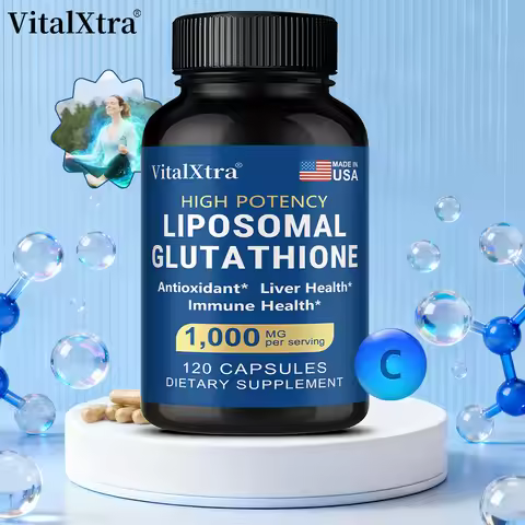 Liposomal Glutathione 1000mg - Vitamin C, Antioxidant, Supports Liver, Immune, Brain & Skin Health,