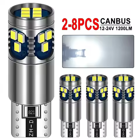 2-8 PCS T10 W5W LED Bulb Canbus 12V 24V 2016-18SMD Super Bright White Car Interior Dome Door Trunk L