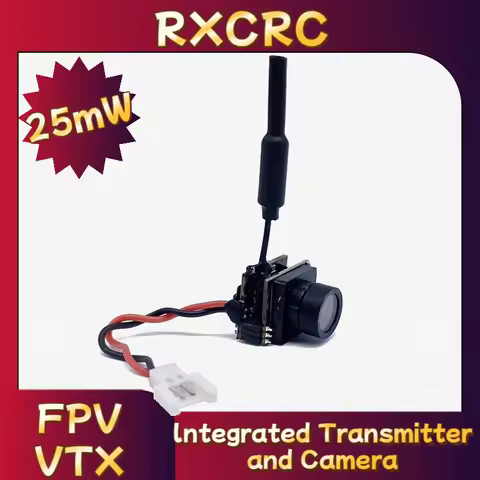 RXCRC FPV 25mW power simulation VTX Integrated Transmitterand Camera MINI with 600TVL 120 degree AIO