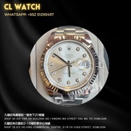 ROLEX DATEJUST 116334 日志型系列 狗牙圈板帶 銀面石字 二手