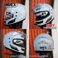 หมวกกันน็อคเต็มใบ หน้ากาก 2 ชั้น INDEX รุ่น 811 i-shield ฟรีไซสรอบศรีษะ 59-60 ไซส์ L มอก. ใช้ได้ทั้ง