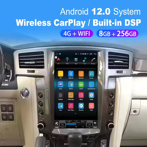 13.6 Inch 8+256G Android 12.0 Vertical Screen Car Video For Lexus LX570 2007-2015 Car Radio GPS Navi