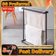 [SG stock Fast Shipping]Bathroom Towel Rack Stand Towel Hanger Organizer Storage Rack Shelf Toilet R