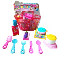 Girls' Cooking Toys Cooking Set Basket Toys for Girls Ages 3 4 5 Years