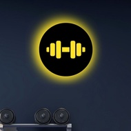 Dumble burble gym wall lamp lifting weights