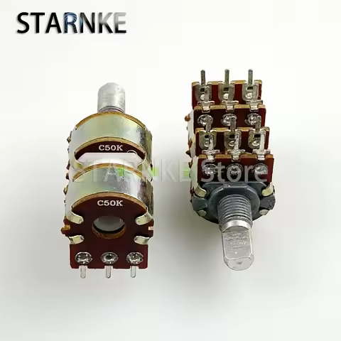 1PCS 16 Type C50K 4 Link C50K*4 Amplifier 4 Channel Volume Adjustment Potentiometer With 40 Points S