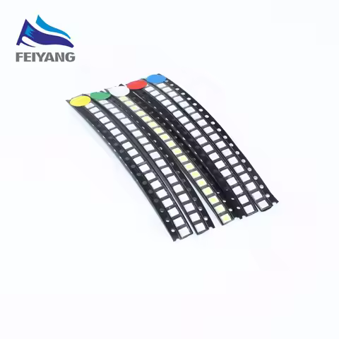 100PCS/LOT 2835 SMD White Red Blue Green Yellow 20pcs each Super Bright 2835 3528 SMD LED Diodes Pac