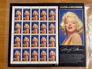 荷里活巨星瑪麗蓮夢露Marilyn Monroe郵票一版20枚