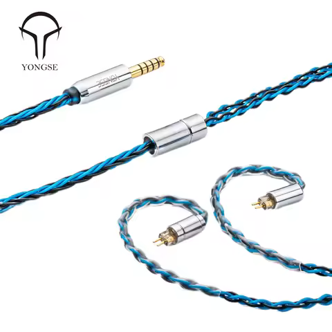 Yongse Danube Cable High Purity 6N Single Crystal Copper Silver-plated Earphones Upgrade Cable