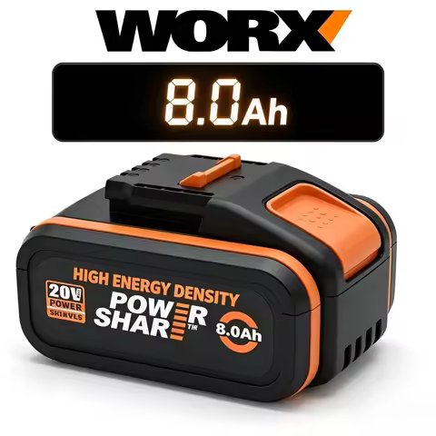 WORX WA3640-rechargeable Lithium-ion Battery with Higher Safety and Longer Running Time, with LED Ch