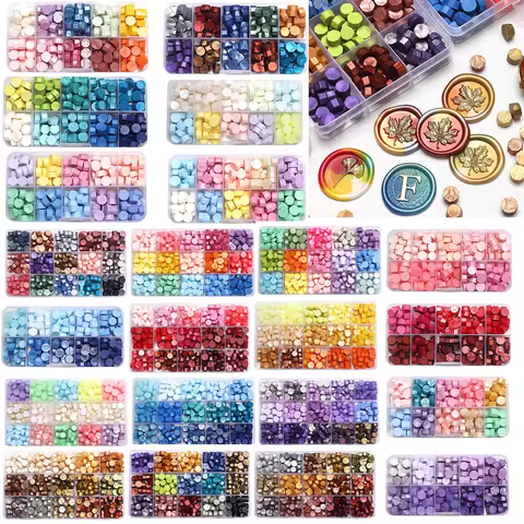 Retro Sealing Wax Beads Plant Wax Seal Wax Box Set 10 Color Sea Bead Wax Seal For Wedding Wax Seal T