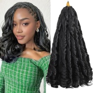 French Curly Braiding Hair 14 Inch French Curls 8 Pack Bouncy Curl Braiding Hair Synthetic Crochet H
