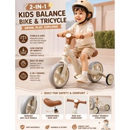 2 In 1 Balance Bike Tricycle Toddler Baby Kids Ride On Scooter Walker Pedal Bicycle 1-6 Years Learni