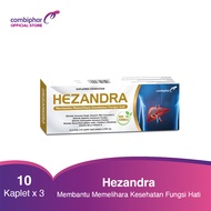 Hezandra - Box Isi 3 Strip 10 Kaplet - Membantu Memelihara Kesehatan Fungsi Hati x Alat Makan Set /