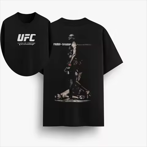 2026 Summer UFC JON JONES Graphic Cotton Printed Woman’s T-shirt- Skin-Friendly Sweat-Absorbent Unis