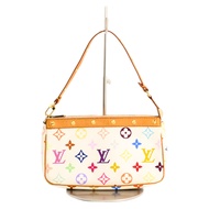 【二手】LOUIS VUITTONPochette Accessoires 單肩包 M92649 白色