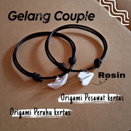 Price Couple Bracelet for 2 pcs Black Korean paper rope boat shaped friendship bracelet