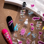 Dark-themed lighter with 3D heart stickers, ghost, hot girl, grasshopper decorations diy a sky Vinta