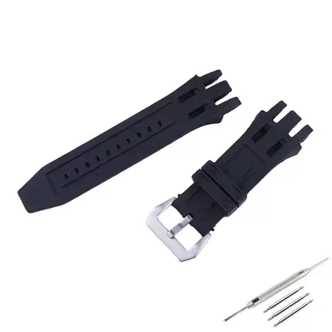 26mm men's rubber watch strap accessories for Invicta Pro Diver black watch strap women's sports sil