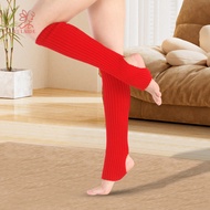 fulaide- Winter Leg Warmers Leg Warmers for Women Women’s Knitted Stirrup Leg Warmers Over Knee Ribb