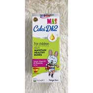 Mas calcium syrup DK2 bottle 150ml imported from Spain. Supplement organic calcium, vitamin D3, Vita