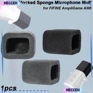 HECCEH 1pcs Mic Windscreen Cover, Flocked Sponge Foam Windproof Microphone Muff, Replacement Noise R